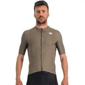 Maillot Sportful Checkmate manche courte marron clair bleu - L pas cher