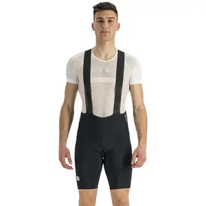 Sportful 1122010-140 Classic BIBSHORT Shorts Homme Black Chili Red Taille S pas cher