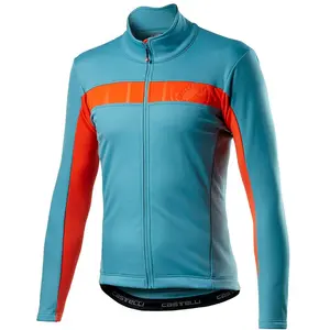 Veste Castelli Mortirolo VI GORE-TEX INFINIUM bleu ciel orange - L pas cher
