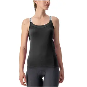 CASTELLI 4523045-085 BAVETTE Top Women's T-Shirt Light Black/Ivory S pas cher