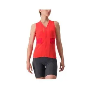 Comparateur de prix : Maillot Castelli Anima 4 sans manches rouge hibiscus femme - S
