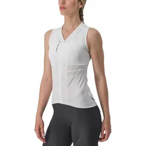 CASTELLI 4523043-065 Anima 4 Sleeveless Women's T-Shirt Ivory/Light Black L pas cher