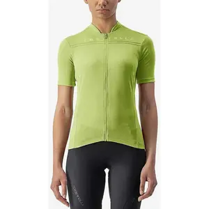 Maillot Castelli Anima 4 manche courte vert lime femme - M pas cher