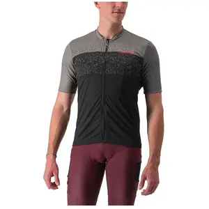 Maillot manches courtes castelli unlimited entrata noir gris pas cher