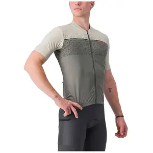 Maillot Castelli Unlimited Entrata manche courte gris clair gris-vert - XXL pas cher