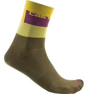 CASTELLI 4523027-346 BLOCCO 15 SOCK Men's Socks DEFENDER GREEN XL pas cher