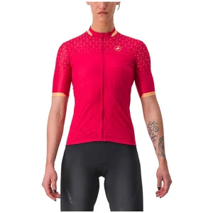 Maillot Castelli Pezzi manche courte rouge mat femme - L pas cher