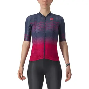 Maillot manches courtes femme castelli climber s 2 0 bleu rose pas cher
