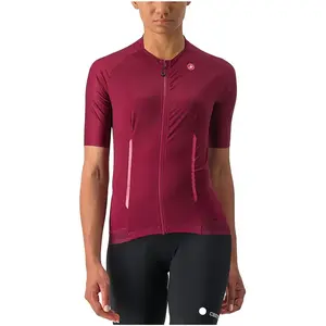 Maillot Castelli Endurance manche courte bordeaux femme - M pas cher