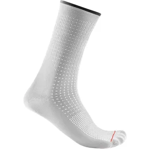 CASTELLI 4523093-001 PREMIO 18 SOCK Men's Socks White M pas cher