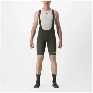 Castelli Premio Black Bibshort LTD Edition - Cuissard vélo homme Deep Green / Electric Lime M