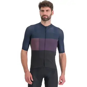 Maillot Sportful Snap manche courte noir bleu lilas - M