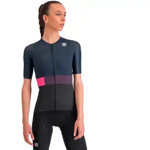 Comparateur de prix : Maillot Sportful Snap manche courte noir bleu lilas femme - S
