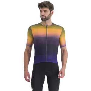 Maillot manches courtes sportful flow supergiara violet jaune pas cher