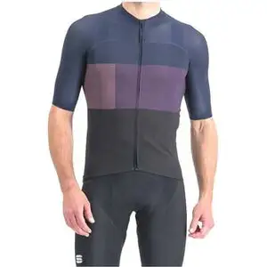 Maillot manches courtes sportful snap bleu noir pas cher