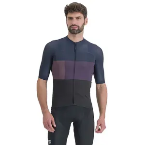 Maillot Sportful Snap manche courte noir bleu lilas - XL pas cher