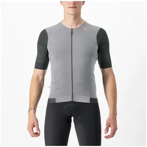 Castelli Premio Black Jersey - Maillot vélo homme Silver Gray / Sedona... pas cher