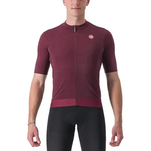 Maillot manches courtes castelli essenza rouge bordeaux pas cher