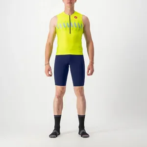 Cuissard sans bretelles Castelli Premio Tri Rosso Corsa bleu marine - M pas cher