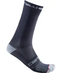 Chaussettes unisexe castelli superleggera t 18 bleu blanc pas cher