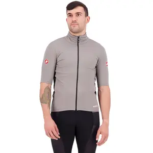 Maillot manches courtes castelli perfetto ros 2 wind gris clair fonce pas cher