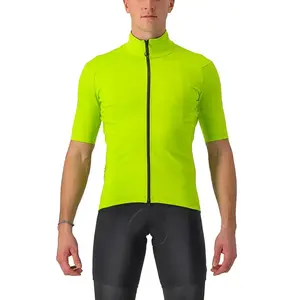 Maillot manches courtes castelli perfetto ros 2 wind jaune fluo pas cher