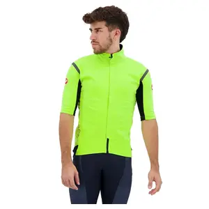 Comparateur de prix : Maillot manches courtes castelli gabba ros 2 jaune fluo gris fonce