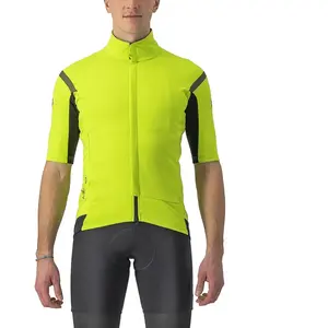 Comparateur de prix : Maillot manches courtes castelli gabba ros 2 jaune fluo gris fonce