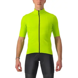Maillot manches courtes castelli perfetto ros 2 wind jaune fluo