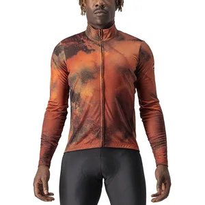 Maillot Castelli Ventaglio manche longue marron orange - XXL