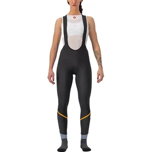 Comparateur de prix : Cuissard long Castelli Velocissima Drop Tail noir orange femme - L