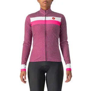 CASTELLI Voler LS Jersey Long Maillot Femme, Cyclamen/White-Pink Fluo,... pas cher