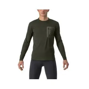 Maillot manches longues castelli unlimited merino khaki pas cher