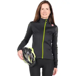 Veste Castelli Transition GORE-TEX INFINIUM  gris foncé jaune brillant femme - L pas cher