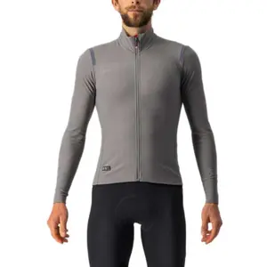 Maillot Castelli Tutto Nano RoS Rosso Corsa manche longue gris nickel - L