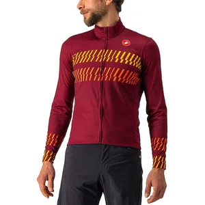 Maillot Castelli Unlimited Thermal manche longue rouge bordeaux jaune orange - XXL