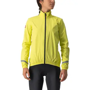 Veste fine imperméable Castelli Emergency 2 jaune brillant femme - XL