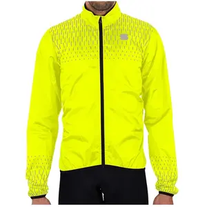 Veste fine coupe-vent Sportful Reflex jaune fluo gris - XL pas cher