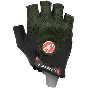 Gants Castelli Arenberg Gel 2 Rosso Corsa vert foncé noir - XS pas cher