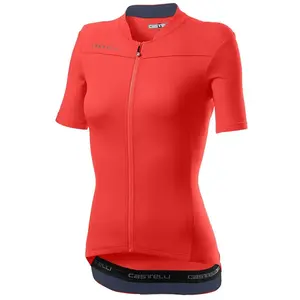 Comparateur de prix : Maillot Castelli Anima 3 manche courte rose bleu foncé femme - M
