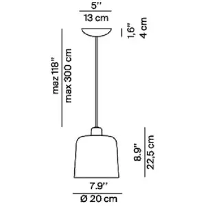 Luceplan Zile suspension noir mat, Ø 20 cm pas cher
