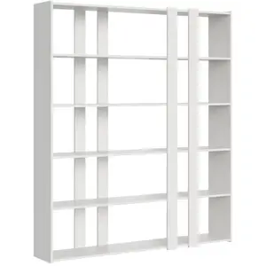 Comparateur de prix : Bibliothèque bois blanc Samba 178 cm