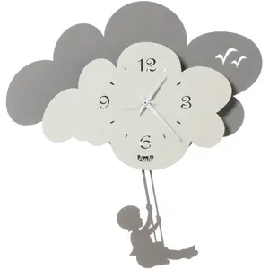 ARTI E MESTIERI horloge murale à pendule NUVOLA (Fango, avorio e fango... pas cher