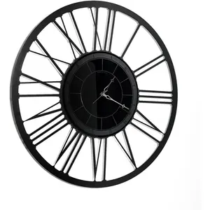ARTI E MESTIERI horloge murale BIG LUX (Noir - Métal verni)