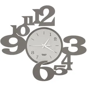 ARTI E MESTIERI horloge murale KING (Fango e avorio - Métal verni)
