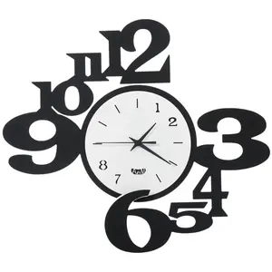 ARTI E MESTIERI horloge murale KING (Noir et blanc - Métal verni) pas cher