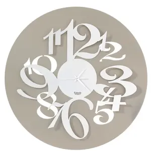 ARTI E MESTIERI horloge murale FOCUS (Sabbia e bianco - Métal verni)