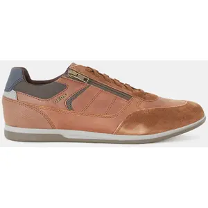 Geox - Baskets en Cuir Renan marron T.40 pas cher