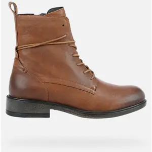 Geox Geox - Boots Catria Cuir - Marron - 38 pas cher