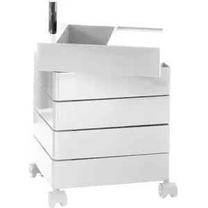 Comparateur de prix : Caisson sur roulettes 5 tiroirs blanc 360° Container - Magis